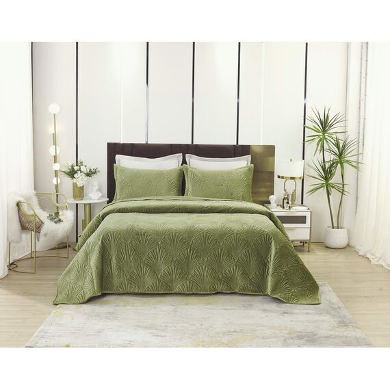 Покрывало Ариэль, цвет оливковый, размер 240x280, Sofi de Marko