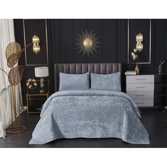 Покрывало Фернанд, цвет серо-голубой, размер 240х260, Sofi de Marko