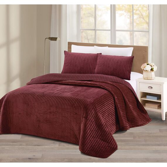 Покрывало Вельмонт, цвет бордо, размер 230х250, Sofi de Marko