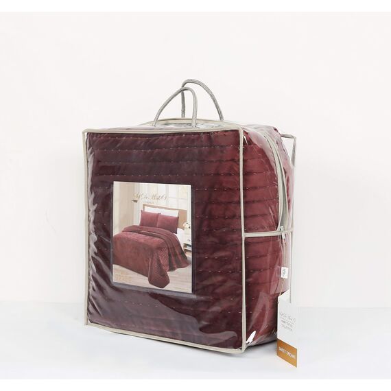 Покрывало Вельмонт, цвет бордо, размер 230х250, Sofi de Marko, изображение 2