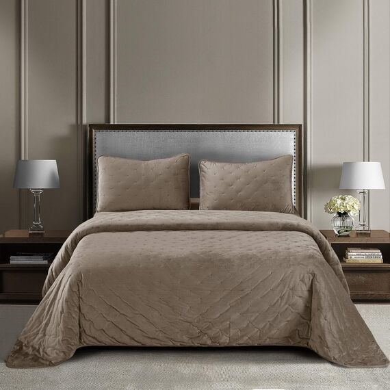 Покрывало Иоланта, цвет капучино, размер 240х260, Sofi de Marko