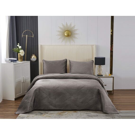 Покрывало Жизель, цвет мокко, размер 240х260, Sofi de Marko