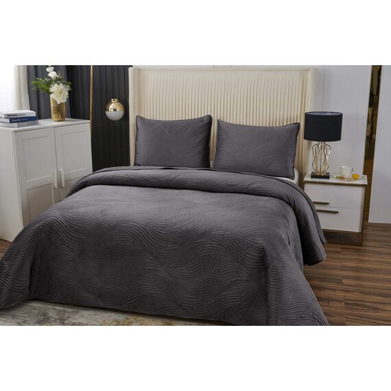 Покрывало Жизель, цвет антрацит, размер 240х260, Sofi de Marko, изображение 2