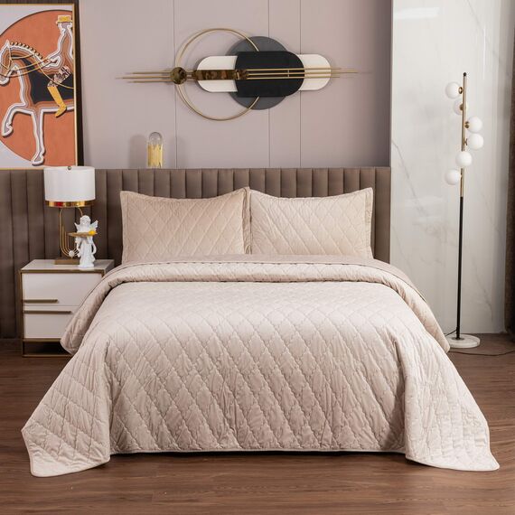 Покрывало Деметра, цвет светло-бежевый, размер 240х260 , Sofi de Marko