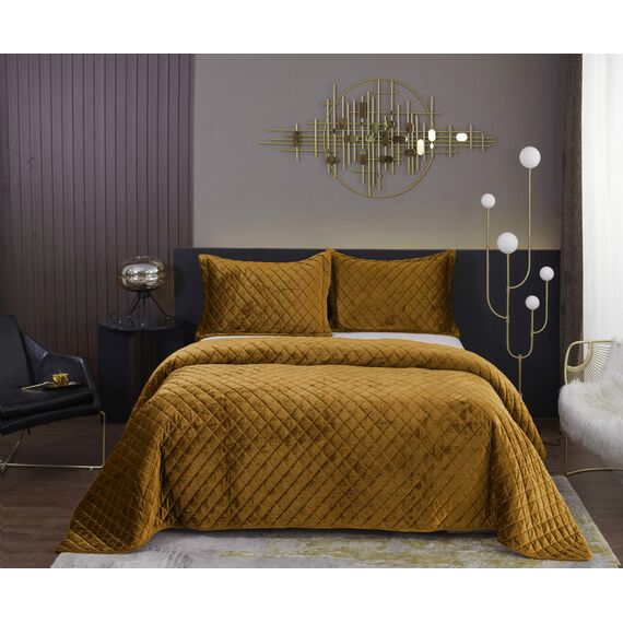 Покрывало Натаниэль, цвет горчичный, размер 160х220, Sofi de Marko