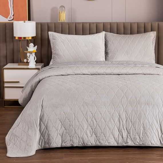 Покрывало Деметра, цвет светло-серый, размер 240х260 , Sofi de Marko, изображение 3