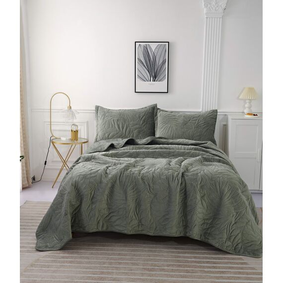 Покрывало Глория, цвет зеленый, размер 160х220, Sofi de Marko