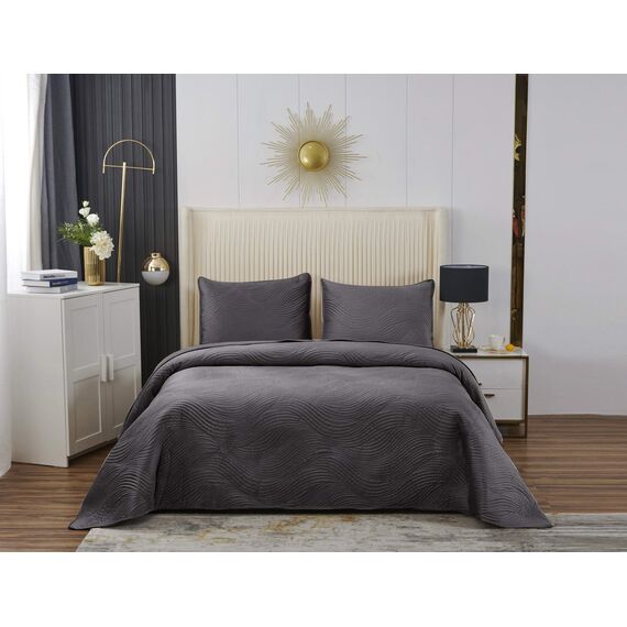 Покрывало Жизель, цвет антрацит, размер 240х260, Sofi de Marko