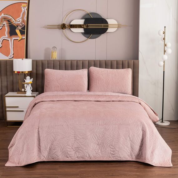 Покрывало Мелисса, цвет чайная роза, размер 160х220, Sofi de Marko