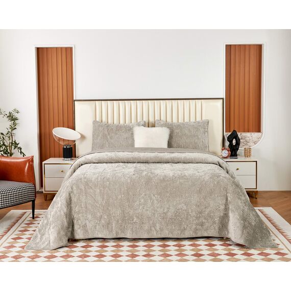 Покрывало Розалин, цвет бежевый, размер 240х260, Sofi de Marko