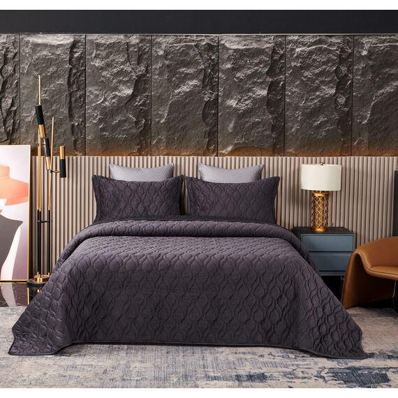 Покрывало Нобилис, цвет антрацит, размер 240х260, Sofi de Marko