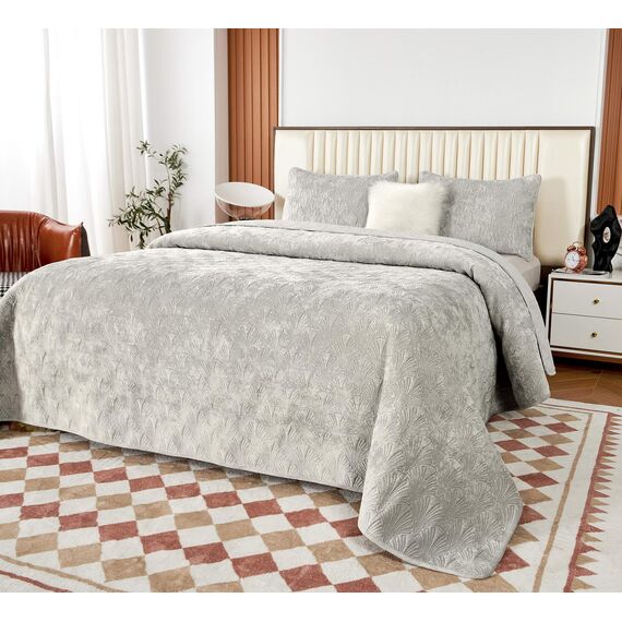 Покрывало Розалин, цвет светло-серый, размер 240х260, Sofi de Marko, изображение 3