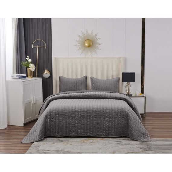 Покрывало Фердинанд, цвет серый, размер 240х260, Sofi de Marko