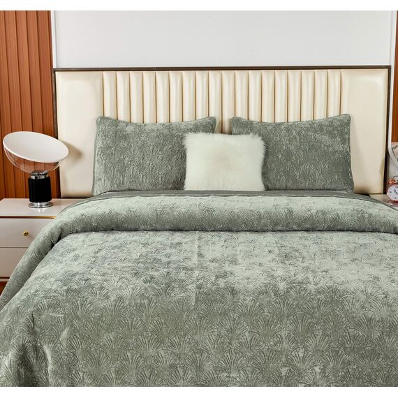 Покрывало Розалин, цвет изумрудный, размер 240х260, Sofi de Marko, изображение 3