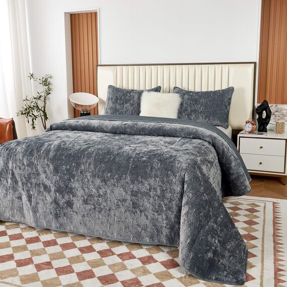 Покрывало Розалин, цвет серый, размер 240х260, Sofi de Marko, изображение 2