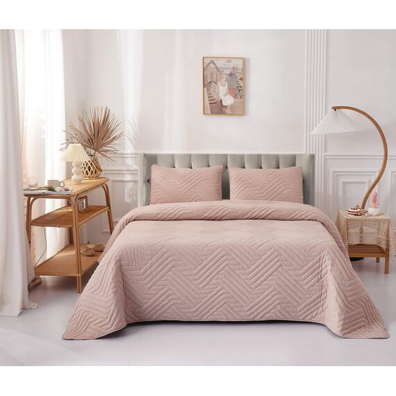 Покрывало Мориц, цвет пудра, размер 160х220, Sofi de Marko