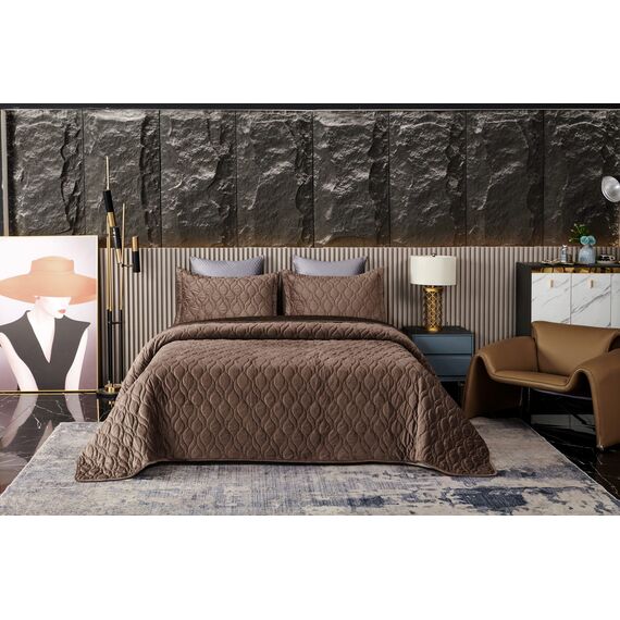 Покрывало Нобилис, цвет шоколад, размер 240х260, Sofi de Marko