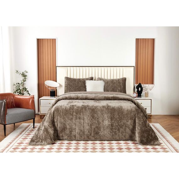 Покрывало Розалин, цвет капучино, размер 240х260, Sofi de Marko