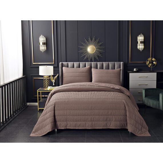 Покрывало Ирма, цвет мокко, размер 230х250, Sofi de Marko