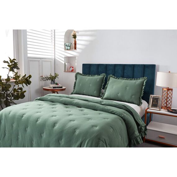 Покрывало Ребека, цвет малахит, размер 160х220, Sofi de Marko, изображение 8