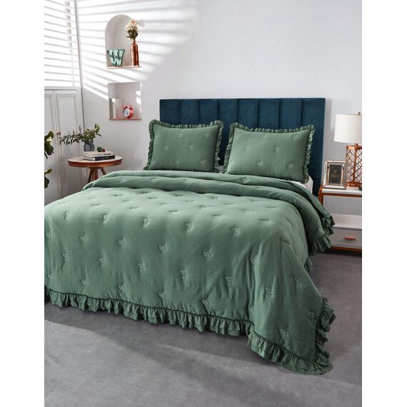 Покрывало Ребека, цвет малахит, размер 160х220, Sofi de Marko, изображение 9