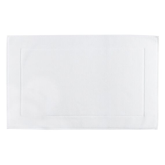 Коврик для ванной белого цвета из коллекции Essential, 50х80 см