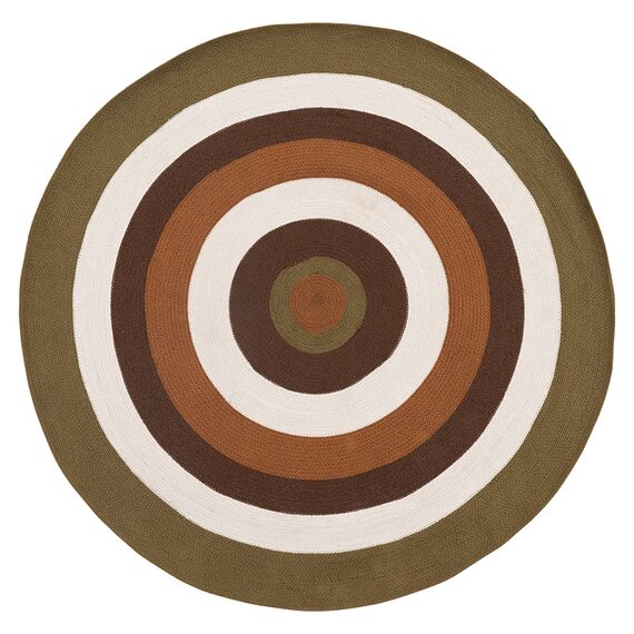 Ковер из хлопка Target коричневого цвета из коллекции Ethnic, d 150 см