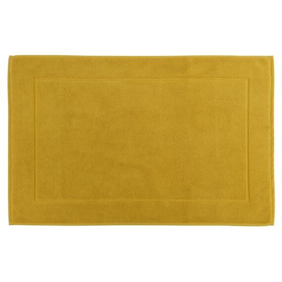 Коврик для ванной горчичного цвета из коллекции Essential, 50х80 см
