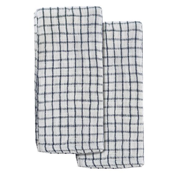 Набор из двух муслиновых полотенец с графичным дизайном из коллекции Essential, 50х70 см