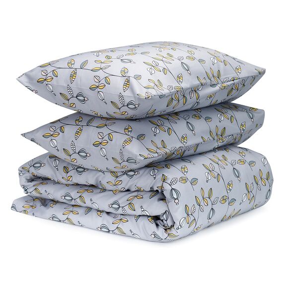 Комплект постельного белья из сатина с принтом 'Ягоды тайги' из коллекции Russian North, 150х200 см