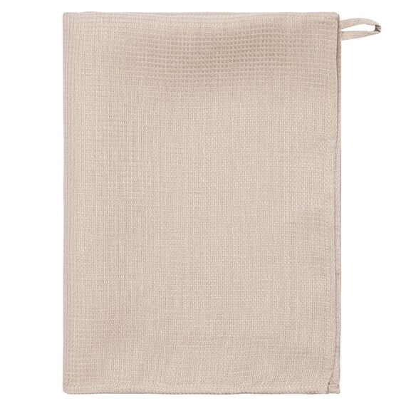 Набор из двух вафельных полотенец изо льна бежевого цвета из коллекции Essential, 50х70 см