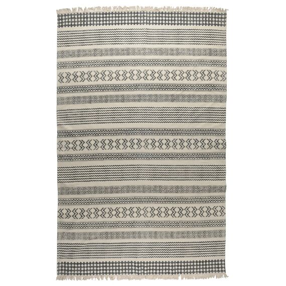 Ковер из хлопка с контрастным орнаментом и бахромой из коллекции Ethnic, 200х300 см