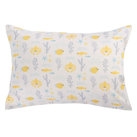 Наволочка из сатина с принтом Oceania world из коллекции Tiny world, 50х70 см