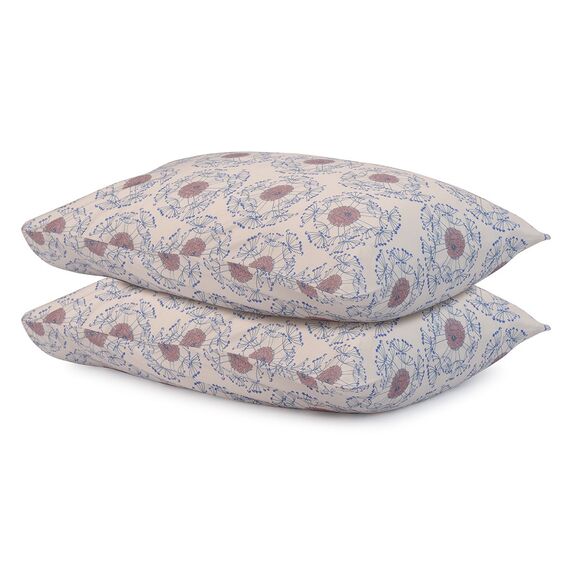 Набор из двух наволочек из сатина с принтом 'Воздушный цветок' из коллекции Prairie, 50х70 см