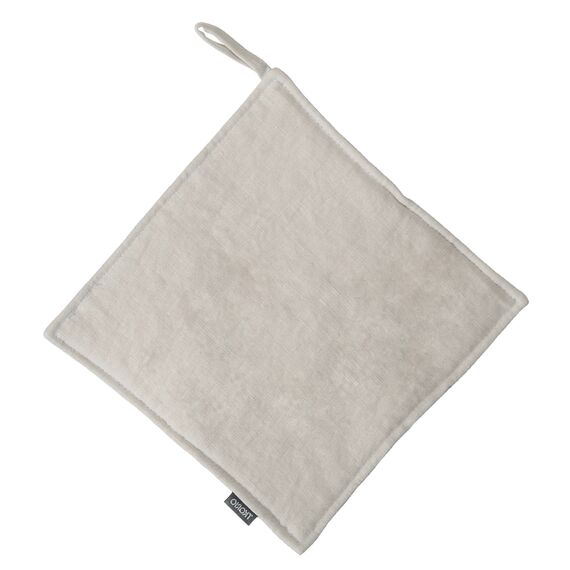 Прихватка из умягченного льна бежевого цвета, 22х22 см