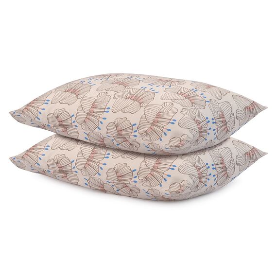 Набор из двух наволочек из сатина с принтом 'Цветы' из коллекции Prairie, 50х70 см