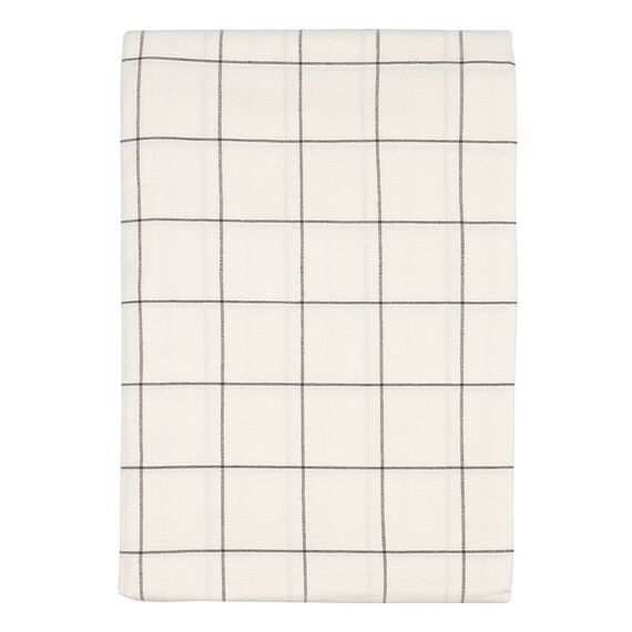 Скатерть из хлопка белого цвета в клетку из коллекции Essential, 170х170 см