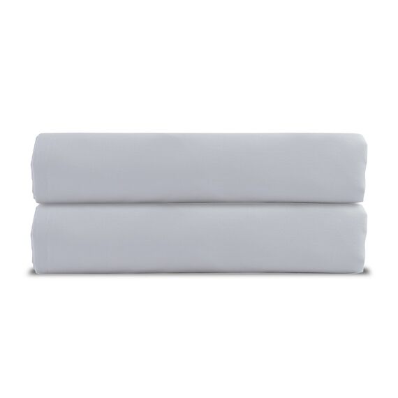 Простыня на резинке из сатина серого цвета из коллекции Russian North, 180х200х30 см