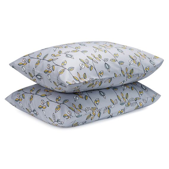 Набор из двух наволочек из сатина с принтом 'Ягоды тайги' из коллекции Russian North, 50х70 см