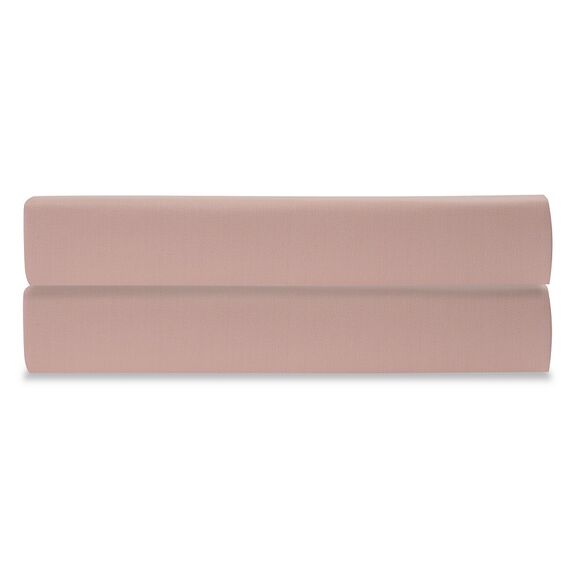 Простыня на резинке из сатина цвета пыльной розы из коллекции Essential, 200х200 см