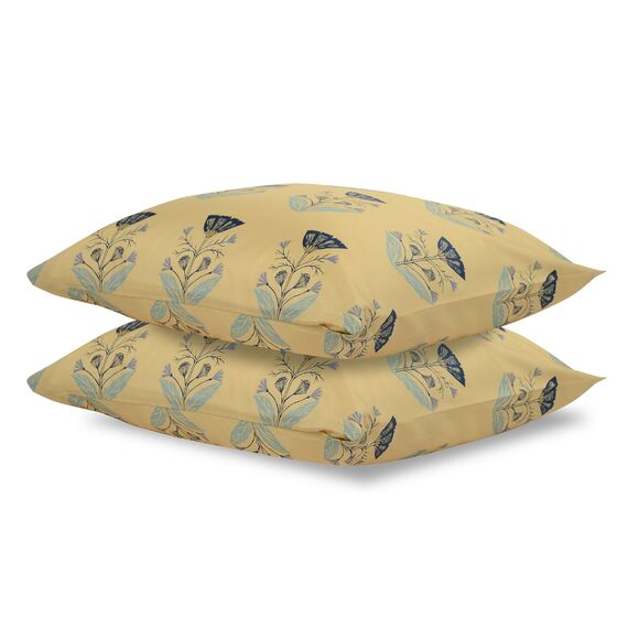 Набор из двух наволочек из сатина с принтом 'Летний цветок' из коллекции Russian North, 70х70 см