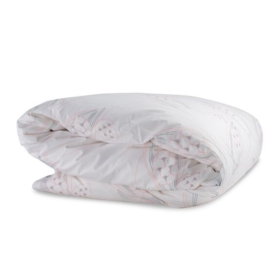 Пододеяльник из перкаля белого цвета с принтом Хвойное утро Russian North, 200х220 см