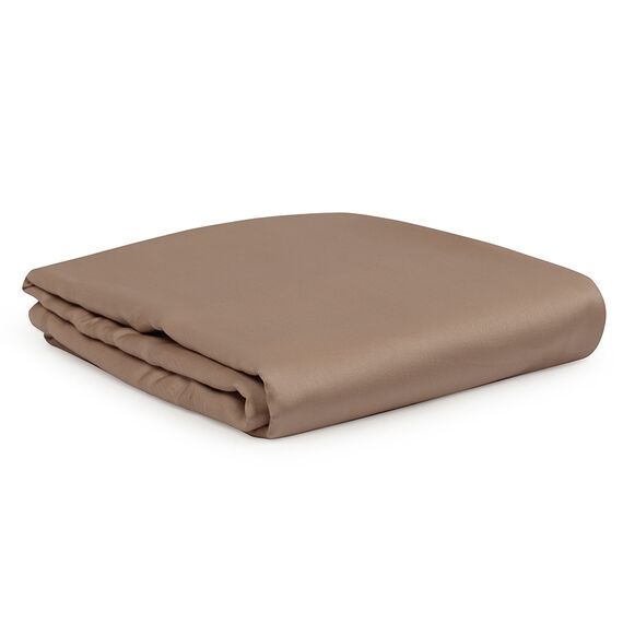 Простыня из сатина бежевого цвета из египетского хлопка из коллекции Essential, 240х270 см