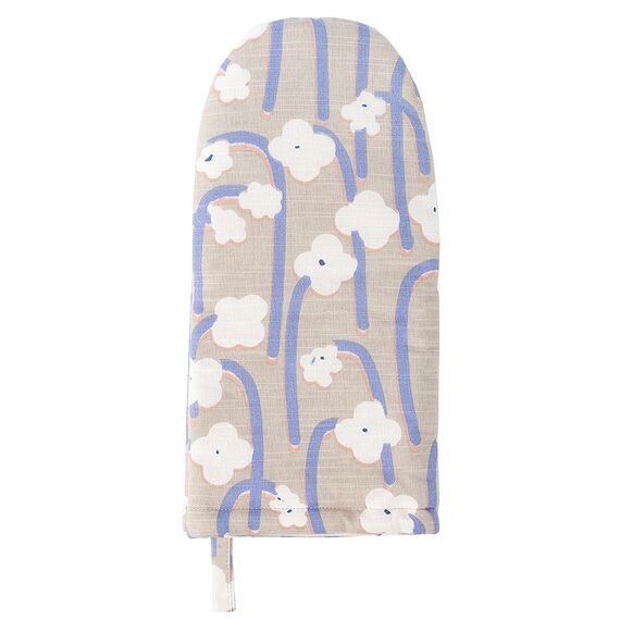 Прихватка-варежка из хлопка с принтом Полярный цветок из коллекции Scandinavian touch, 15,5х33 см