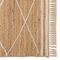 Ковер из джута бежевого цвета с геометрическим рисунком и с бахромой из коллекции Ethnic, 200x300см, изображение 5