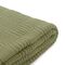 Плед из хлопка рельефной вязки травянисто-зеленого цвета из коллекции Essential, 130х170 см, изображение 4