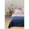 Покрывало легкое из хлопка темно-синего цвета с контрастной каймой из коллекции Essential, 230х250 см, изображение 4