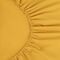 Простыня на резинке горчичного цвета из органического стираного хлопка из коллекции Essential, 180х200 см, изображение 2