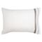 Набор из двух наволочек из сатина белого цвета с серым кантом из коллекции Essential, 50х70 см, изображение 3