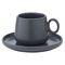 Набор из двух чашек с блюдцами темно-серого цвета из коллекции Essential, 120 мл, Tkano, изображение 3